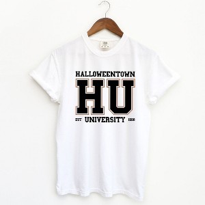 Simply Sage Market Women's Halloweentown University 1998 Short Sleeve Garment Dyed Tee - 1 of 4