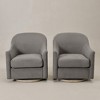 KINWELL 30" Wide Nursery Swivel Glider Chair Upholstered Armchair, Set of 2 - 3 of 4