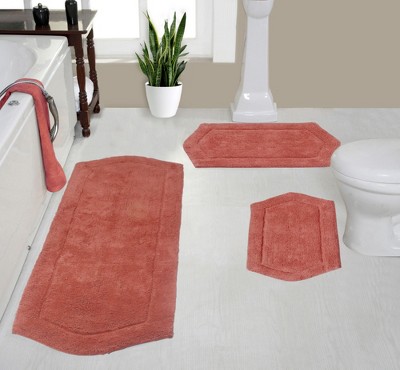Waterford Collection Cotton Tufted Set of 3 Bath Rug Set - Home Weavers