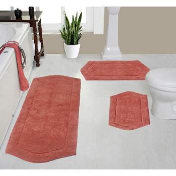 Bathroom Rugs 3 Piece Set - Non-slip Ultra Thin Bath Rugs For Bathroom  Floor : Target