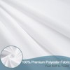 Aoibox Long Water-repellent Fabric Shower Curtain Set with 12 Hooks, White Bathroom Curtain with Weighted Bottom, Soft Cloth & Hotel Luxury Spa - 3 of 4