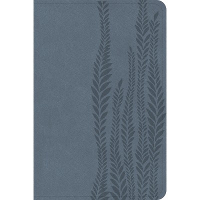 CSB Large Print Compact Reference Bible, Digital Study Edition, Slate Leathertouch - by  Csb Bibles by Holman (Leather Bound)