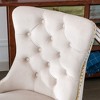CAVINAS Ergonomic Office Chair, Tufted Button Home Office Chair with Golden Metal Base, Velvet Upholstered Adjustable Desk Chair Swivel Office Chair - 4 of 4