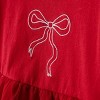 Carter's Just One You® Baby Girls' Christmas Shimmer Bow Tutu Dress - Red - 3 of 4