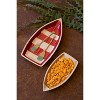 Boat-Shaped Ceramic Platters – Coastal Dining Set of 2 by Kalalou - 3 of 4