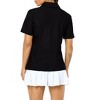 Clearlove Women's Zipper Golf Polo Shirts Short Sleeve Athletic Shirt with Collar Moisture Wicking - 4 of 4