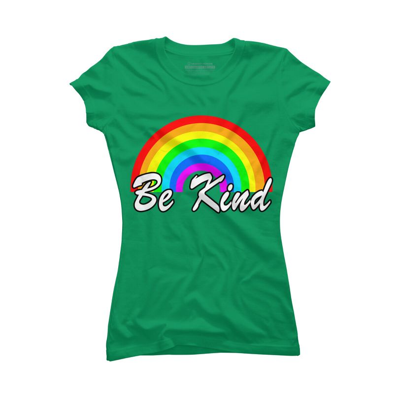 Adult Design By Humans Be Kind Rainbow Autism Awareness By T-Shirt, 1 of 3
