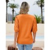 Womens Short Sleeve Lightweight Sweaters Crewneck Knit Pullover Tops with Crochet Sleeve Casual Crochet Blouse Shirt for Spring, Summer - 2 of 4
