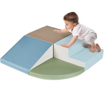 Best Choice Products 4-Piece Kids Climb & Crawl Soft Foam Block Playset Structures for Child Development