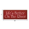 Slickblue Wood Wall Sign Life’s Better On The River – Cottage Lake House Rustic Cabin Decor 7x18, Color Options - 3 of 3