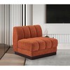 Meridian Furniture,Quinn Chenille Fabric Armless Chair - 2 of 4