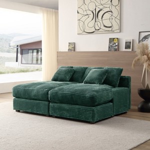 NicBex Couches for Living Room 48.8" Sofa Couch Modern Minimalist Upholstered Sofa Bed Sleeper with 3 Throw Pillows for Apartment - 1 of 4