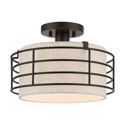 Livex Lighting Blanchard 1 - Light Semi-Flush Mount in  English Bronze