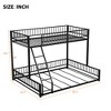 ModernLuxe Twin XL/Full XL over Queen Floor Bunk Bed Frame with Ladder & Safety Guardrails, Detachable Metal Bunk Bed - 4 of 4