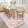 Coucheta Floral Butterfly Area Rug - Washable Non-Slip Carpet for Living Room, Bedroom & Nursery, Stain Resistant Low Pile Rug - 3 of 4