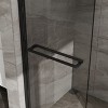 KTMBDW Aluminum Framed Sliding Shower Door, 1/4" (6mm) Clear Tempered Glass, Matte Black - 4 of 4
