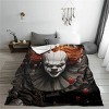 Horror Clown Print Flannel Blanket - Super Soft Lightweight All-Season Camping & Travel Throw, Machine Washable, Home Decor - 3 of 4