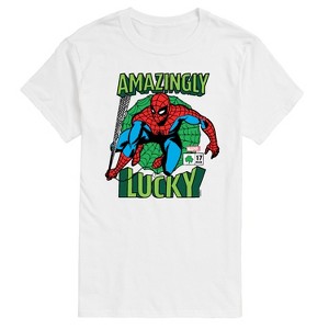 Men's - Marvel - Spider-man St. Patrick's Day Amazingly Lucky Short Sleeve Graphic T-Shirt - 1 of 4