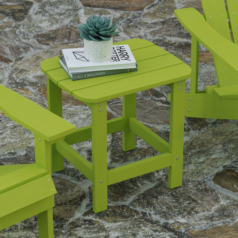 Merrick Lane Poly Resin Indoor/Outdoor All-Weather Adirondack Side Table, 5 of 21