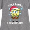 Girls' - SpongeBob SquarePants - Dear Santa Graphic Short Sleeve Fleece Dress - 2 of 4