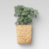 Hanging Woven Planter with Eucalyptus Plants Wall Sculpture Green - Threshold™ - image 3 of 3
