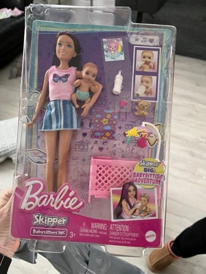 Barbie Skipper Babysitters Inc. Playset Straight Brunette Hair Target