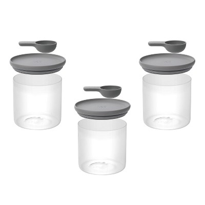 NutriChef Set of 5 Stackable Borosilicate Glass Food Storage