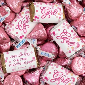 It's A Girl Pink Baby Shower Chocolate Mix by Just Candy - 1 of 4