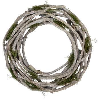 Northlight Twig and Moss Artificial Weathered Spring Wreath - 14.5"