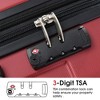 ORRD 3-Piece Expandable ABS Hardshell Luggage Set (20/24/28") - Double Spinner w/TSA Lock, Red - 2 of 4