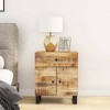 vidaXL Bedside Cabinet Natural wood and black - 2 of 4