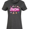 Women's Barbie Movie Logo Icons Graphic T-shirt Dress - Heather Charcoal - Medium - 2 of 4