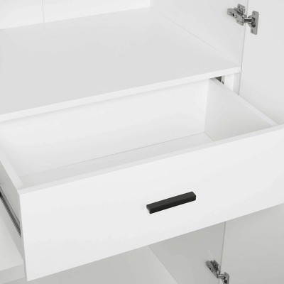 White Contemporary 2-Piece Modular Wardrobe Closet
