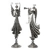 Transpac Metal 21.5 in. Silver Christmas Angel Decor Set of 2 - 2 of 4
