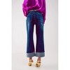 Women's Straight Leg Cuffed Jeans - Q2 - image 3 of 4