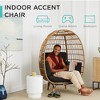 Best Choice Products Wicker Egg Chair Oversized Indoor Outdoor Patio Lounger w/ Steel Frame, 440lb Capacity - 3 of 4