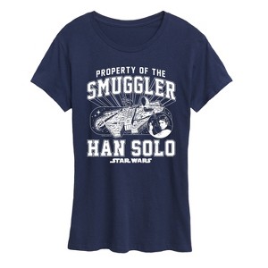 Women's - Star Wars - Property Of The Smuggler Han Solo Short Sleeve Graphic T-Shirt - 1 of 4