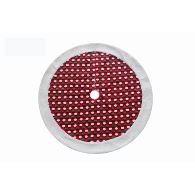 Season's Designs 48In Red Pom Pom Christmas Tree Skirt