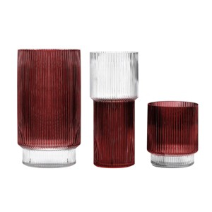 Zinc Fluted Glass Vase Set Of 3 - RDC4034 - Safavieh - 1 of 4
