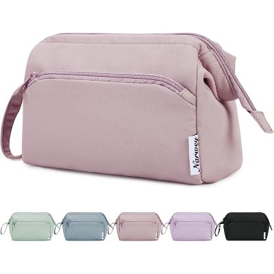 Narwey Large Makeup Bag Women Wide-open Make up Bag Travel Cosmetic Bag