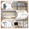 Twin Size Loft Bed with Stairs and Arched Guardrail, Metal Slats Support, No Box Spring Needed, Space Saving, Noise Free - 2 of 4