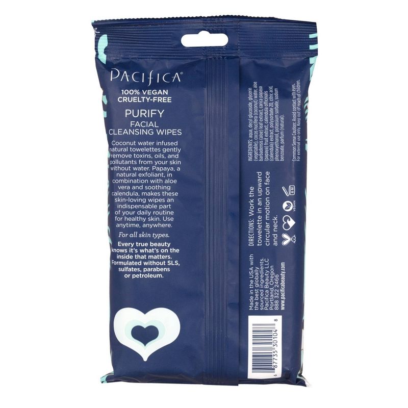 Pacifica Purify Coconut Water Cleansing Wipes - 30ct, 4 of 6