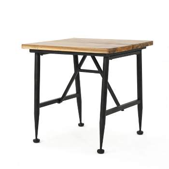 Ocala Acacia Industrial Side Table - Antique Black - Christopher Knight Home