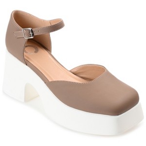 Journee Collection Womens Lizaa Platform Mid Platform Square Toe Pumps - 1 of 4