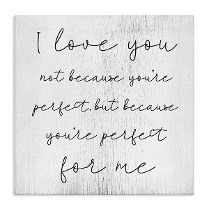 Stupell Industries Love Not Perfect Inspirational Romance, 30" x 30" - 1 of 4