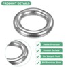Unique Bargains Dream Catcher Stainless Steel Macrame Wreath Floral Round Metal O Rings 12 PCS - 2 of 4