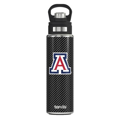 NCAA Arizona Wildcats Carbon Fiber Wide Mouth Water Bottle - 24oz