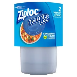 Ziploc Twist 'n Loc Medium Round Containers - 2ct