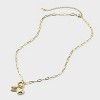14K Gold Dipped Cubic Zirconia Puffy Heart Charm Initial Necklace - A New Day™ Gold - 2 of 4