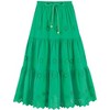 Collections Etc Tiered Eyelet Detail Scalloped Border Hem Elasticized Waist Skirt - 4 of 4